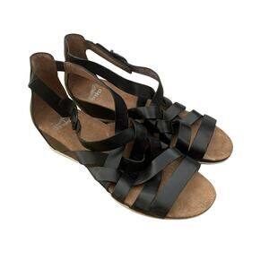 Dansko Black Leather Vivian Gladiator Sandals Sz 6.5-7